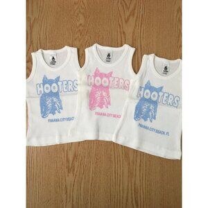 Bundle Of 3 New Baby Girls Hooters Tank From Panama City Beach Florida 3-6 Month